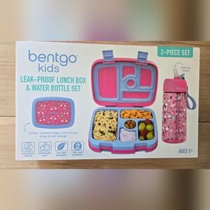 NIB Pink bentgo lunchbox and water bottle